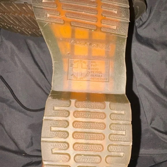 Dr. Martens White Leather Combat Boots - Picture 8 of 9